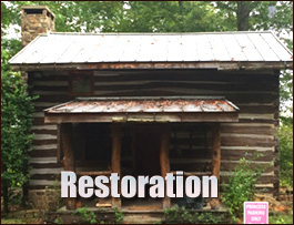 Historic Log Cabin Restoration  Hague, Virginia